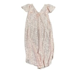 1970S VINTAGE BLANCHE NIGHT GOWN UNION MADE LARGE COTTAGE